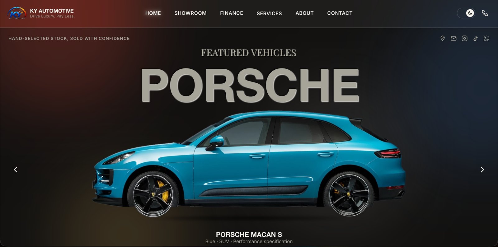 KY Automotive featured vehicles page